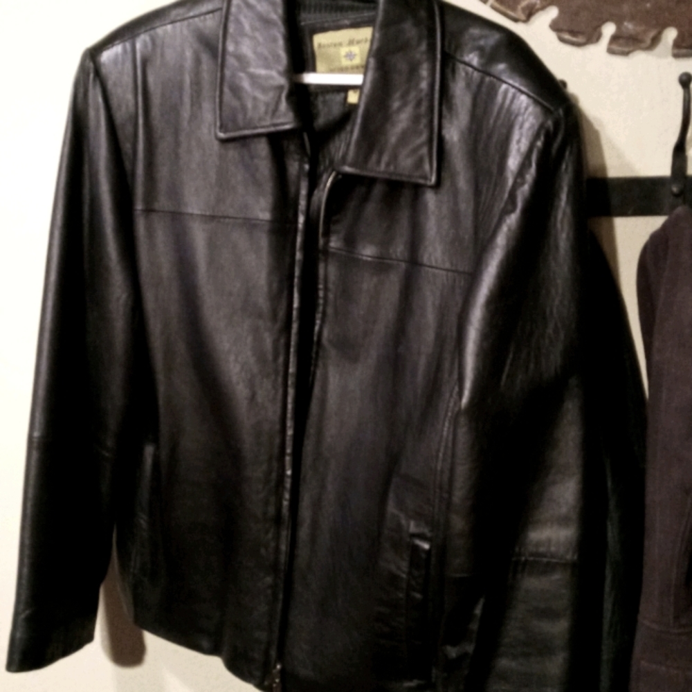 Boston harbour Mens Leather Jacket M.